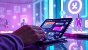 Engaging user interacting with an innovative nsfw ai platform interface, reflecting modern technology.