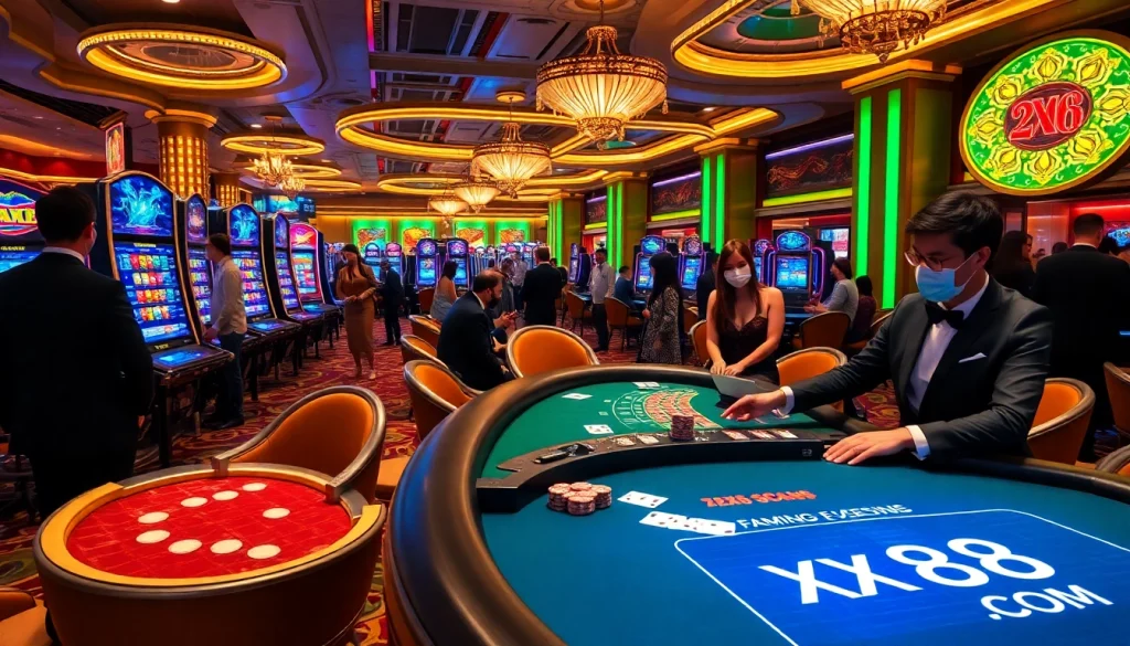 Experience thrilling gameplay at XX88 COM with vibrant casino visuals and engaged players.