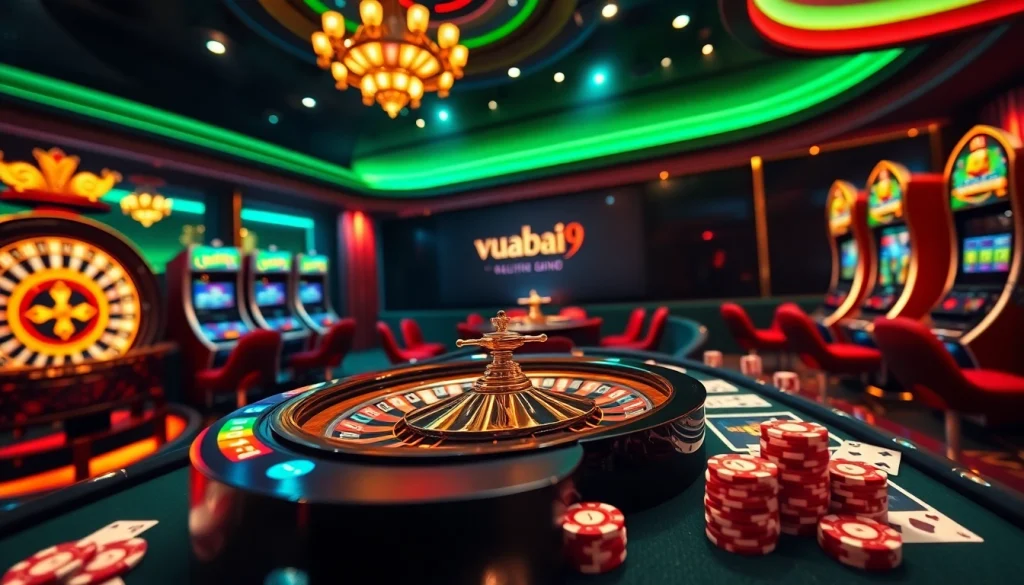 Experience thrilling gameplay at vuabai9's elegant online casino with vibrant gaming visuals.