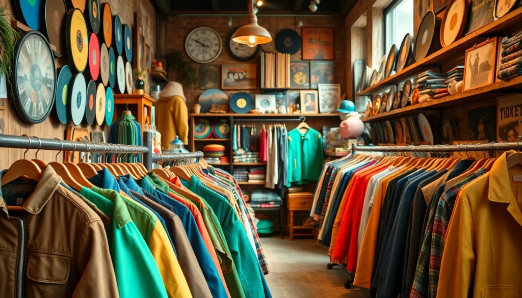 Shop unique finds at a vintage shop Copenhagen filled with colorful retro clothing and accessories.