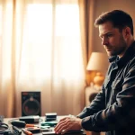 Technician performing emergency heating repair on a home's heating system, showcasing tools and expertise.