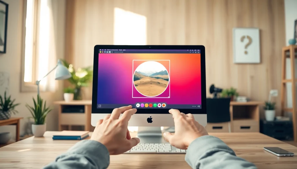 Effortlessly crop image in circle using our modern online tool, showcasing a user-friendly interface.