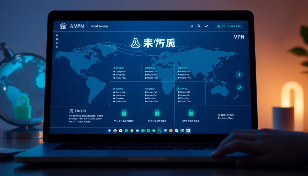 快连 VPN 的数字界面，展示全球互联性与安全特性。