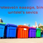 Efficient garbage bins rental services showcasing clean urban environment.
