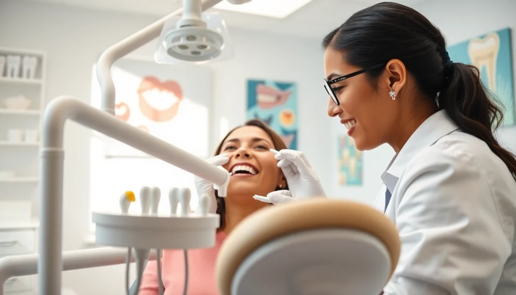 North Edmonton orthodontist examining a patient for personalized care and treatment.