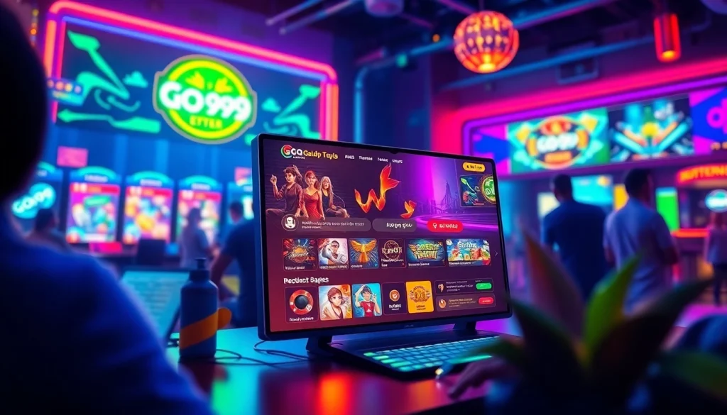 Engaging gaming experience on GO99 platform with dynamic user interface and vibrant action.